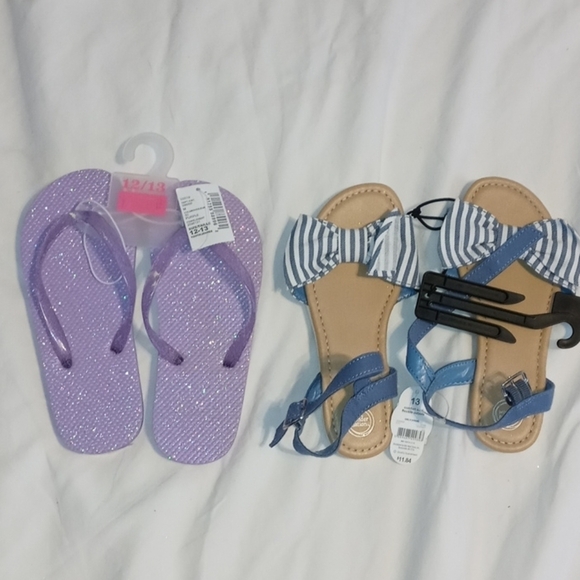 SOLD!!!!!NWT 2 pairs of girls summer shoed - Picture 1 of 5
